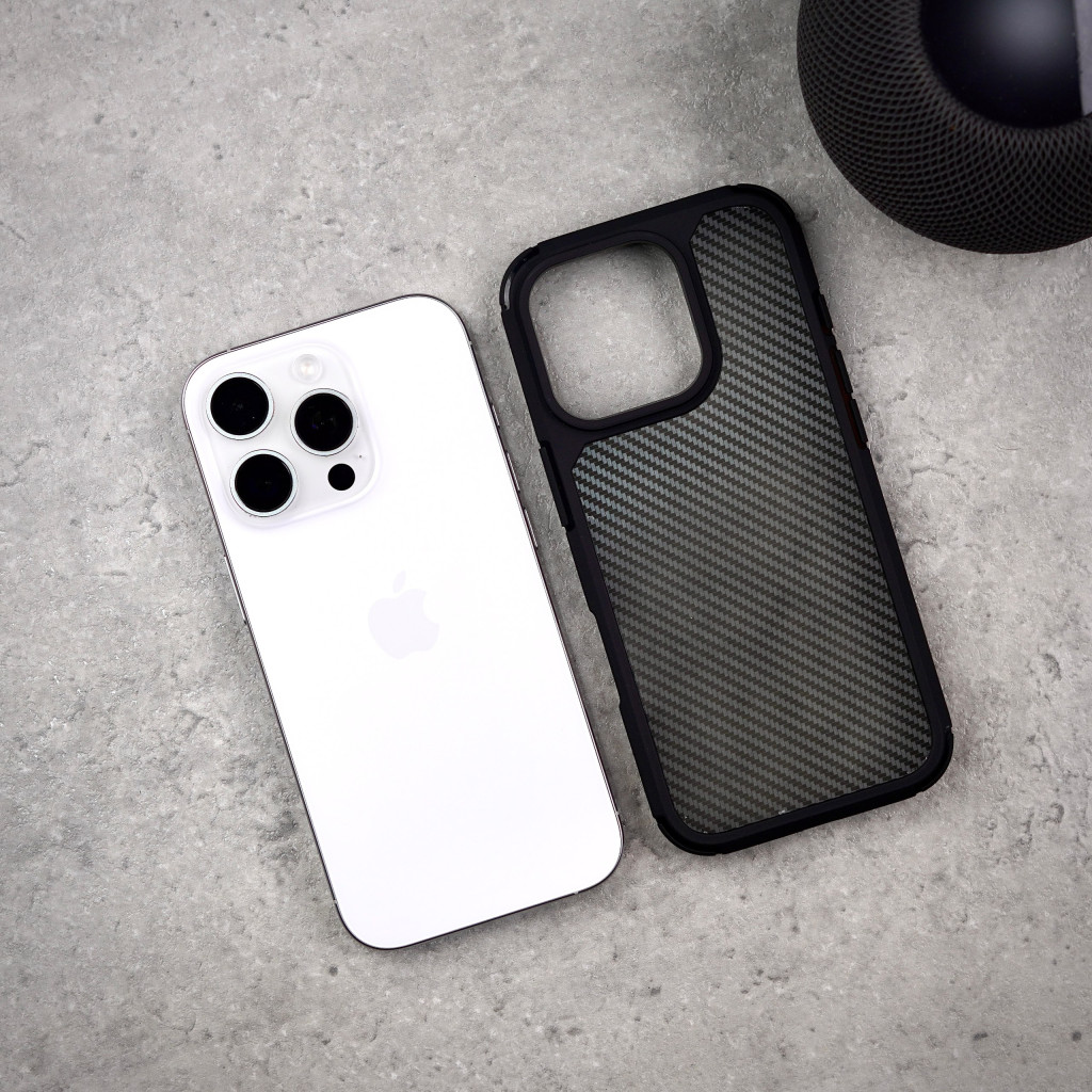 Carbon Shield Stripe Case Black for iPhone 15 Pro Max + Tempered Glass Protection + Camera Lens Protector Carbon Shield Stripe Case Black for iPhone 15 Pro Max + Tempered Glass Protection + Camera Lens Protector