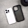 Carbon Shield Stripe Case Black for iPhone 14 Pro  + Tempered Glass Protection + Camera Lens Protector