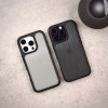 Carbon Shield Stripe Case Black for iPhone 16 Pro